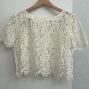 Jenny Yoo ivory lace top